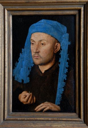 Ян ван Эйк «Мужчина в голубом шапероне»